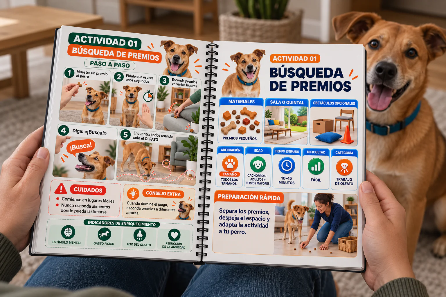 Guía visual abierta en la actividad Búsqueda de premios